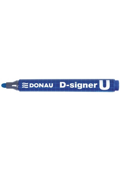Marker permanentny donau d-signer u, okrągły, 2-4mm (linia), niebieski - 10 szt