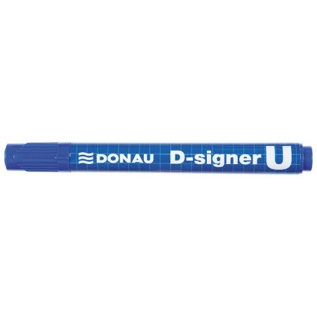 Marker permanentny donau d-signer u, okrągły, 2-4mm (linia), niebieski - 10 szt