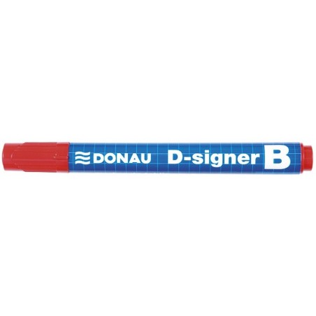 Marker do tablic donau d-signer b, okrągły, 2-4mm (linia), czerwony - 10 szt