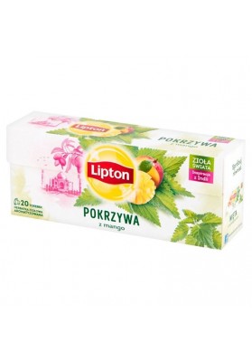 Herbata LIPTON, 20 torebek, ziołowa z pokrzywą i mango