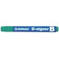 Marker do tablic donau d-signer b, okrągły, 2-4mm (linia), zielony - 10 szt