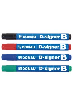 Marker do tablic DONAU D-Signer B, okrągły, 2-4mm (linia), zielony