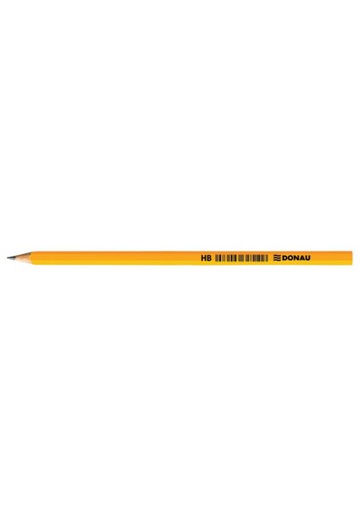 Ołówek drewniany donau, hb, lakierowany, żółty - 12 szt