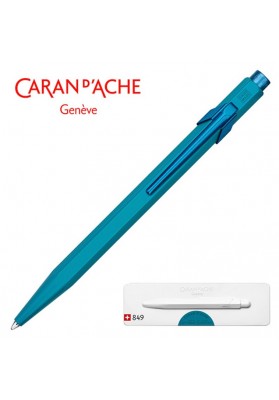 Długopis CARAN D'ACHE 849 Claim Your Style, Edycja 3, Ice Blue, M, w pudełku, niebieski