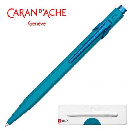 Długopis CARAN D'ACHE 849 Claim Your Style, Edycja 3, Ice Blue, M, w pudełku, niebieski