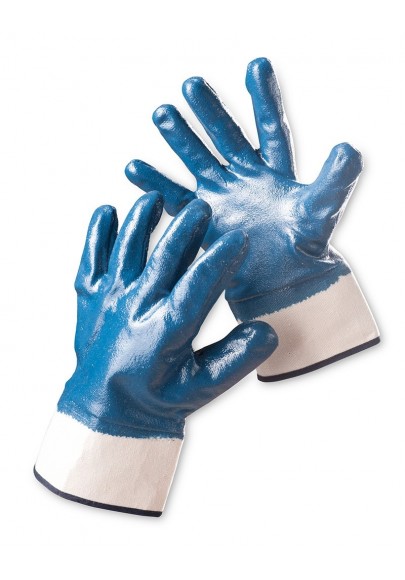 Rękawice ekon. nitril (hs-04-008), robocze, rozm. 10, niebieski