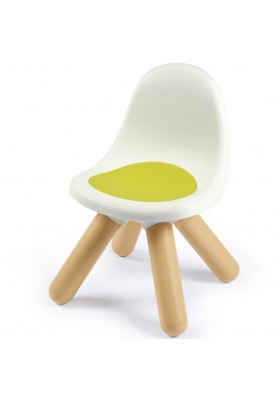 SMOBY Krzesełko z Oparciem Ogrodowe Do Pokoju Biało-Zielone