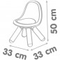 Smoby krzesełko z oparciem ogrodowe do pokoju biało-zielone