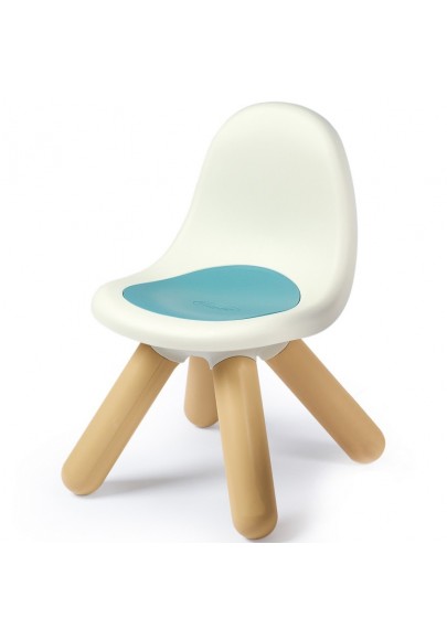 Smoby krzesełko z oparciem ogrodowe do pokoju biało-niebieskie