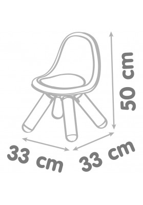 SMOBY Krzesełko z Oparciem Ogrodowe Do Pokoju Biało-Brązowe