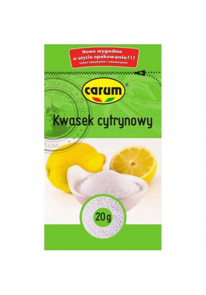 Kwasek cytrynowy carum, 20 g - 25 szt