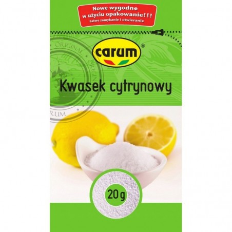 Kwasek cytrynowy carum, 20 g - 25 szt
