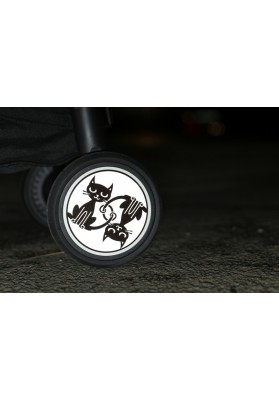 Odblaskowe naklejki na koła wózka - Koty