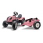 Falk traktor pink country star na pedały z przyczepką od 3 lat