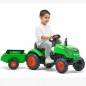Falk traktorek x tractor zielony z przyczepką klakson od 2 lat