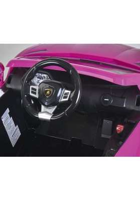 Feber lamborghini aventador pink samochód elektryczny 6v 3+