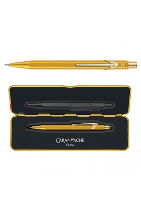Ołówek automatyczny CARAN D'ACHE 844 Goldbar, w pudełku, żółte złoto