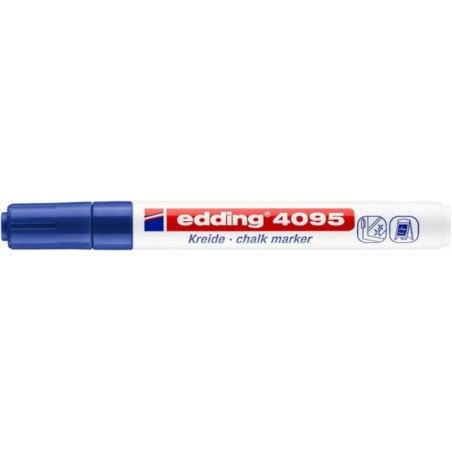 Marker kredowy e-4095 edding, 2-3mm, niebieski - 10 szt