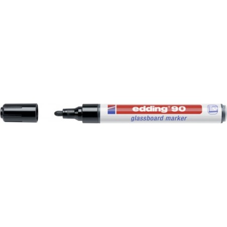 Marker do tablic szklanych e-90 EDDING, 2-3 mm, czarny