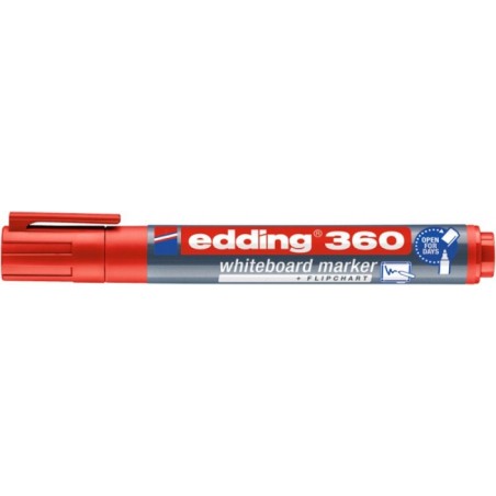 Marker do tablic e-360 edding, 1,5-3mm, czerwony - 10 szt