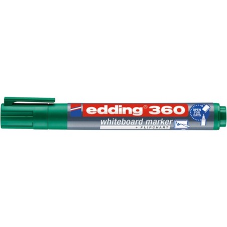 Marker do tablic e-360 edding, 1,5-3mm, zielony - 10 szt