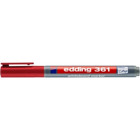 Marker do tablic e-361 edding, 1mm, czerwony - 10 szt