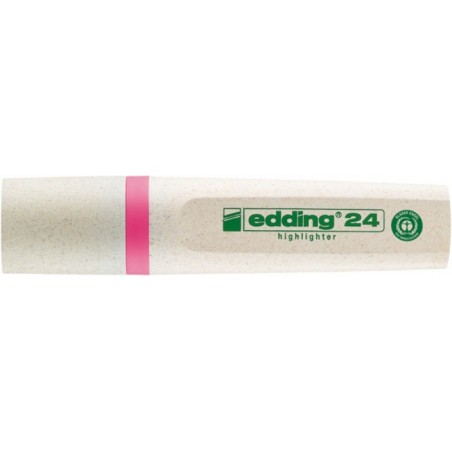 Zakreślacz e-24 edding ecoline, 2-5mm, różowy - 10 szt