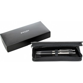 Zestaw PENAC, długopis PEPE + ołówek PEPE + torebka, czarne etui