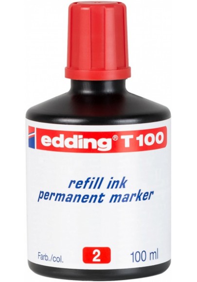 Tusz do uzupełniania markerów permanentnych e-t 100 edding, czerwony