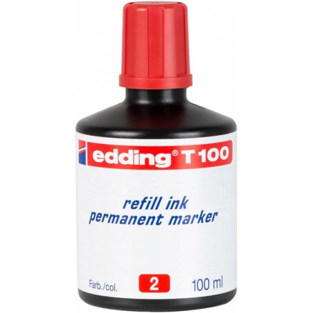 Tusz do uzupełniania markerów permanentnych e-T 100 EDDING, czerwony - 10 szt