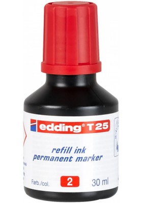 Tusz do uzupełniania markerów permanentnych e-T 25 EDDING, czerwony - 10 szt
