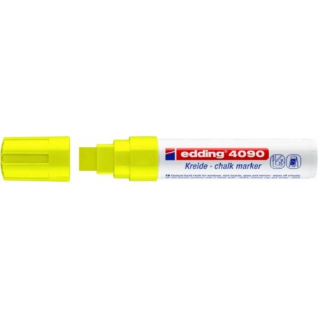 Marker kredowy e-4090 EDDING, 4-15 mm, żółty neonowy - 5 szt