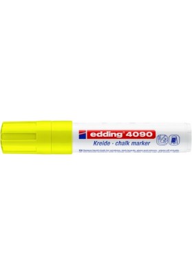 Marker kredowy e-4090 edding, 4-15 mm, żółty neonowy - 5 szt