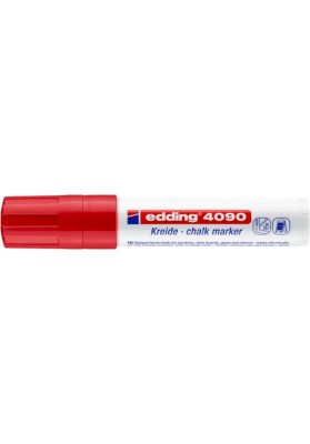 Marker kredowy e-4090 edding, 4-15 mm, czerwony - 5 szt