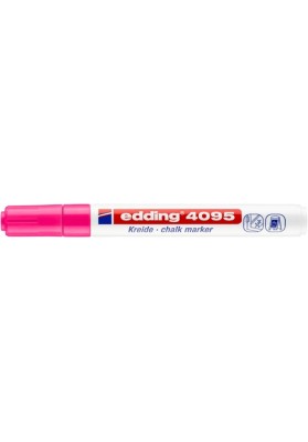 Marker kredowy e-4095 edding, 2-3 mm, różowy neonowy - 10 szt