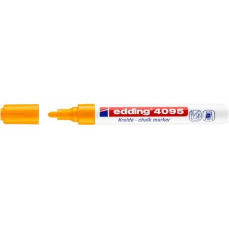 Marker kredowy e-4095 EDDING, 2-3 mm, pomarańczowy neonowy - 10 szt