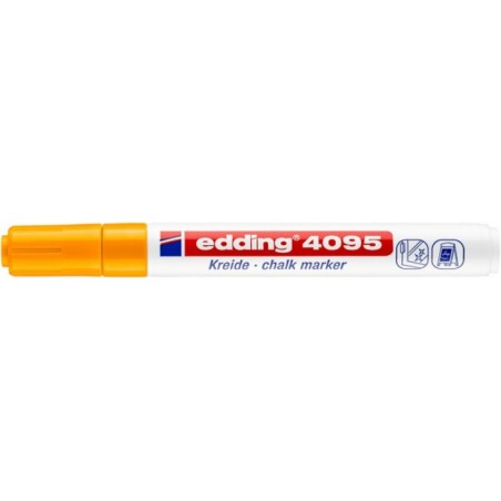 Marker kredowy e-4095 edding, 2-3 mm, pomarańczowy neonowy - 10 szt