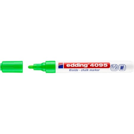 Marker kredowy e-4095 EDDING, 2-3 mm, jasnozielony - 10 szt