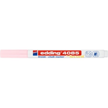 Marker kredowy e-4085 edding, 1-2 mm, pastelowy różany - 10 szt