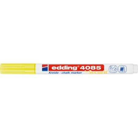 Marker kredowy e-4085 edding, 1-2 mm, neonowy żółty - 10 szt