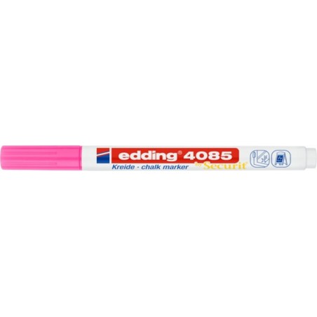 Marker kredowy e-4085 edding, 1-2 mm, neonowy różowy - 10 szt