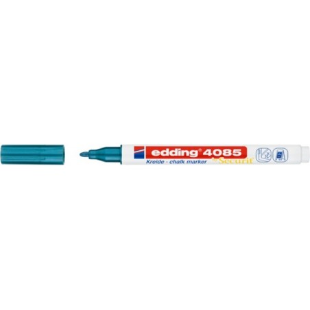 Marker kredowy e-4085 EDDING, 1-2 mm, metaliczny niebieski - 10 szt