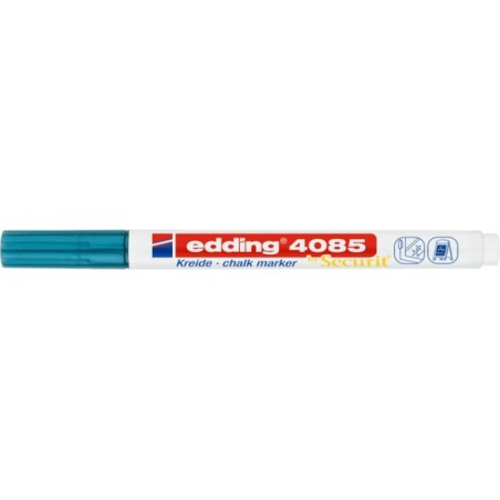 Marker kredowy e-4085 edding, 1-2 mm, metaliczny niebieski - 10 szt