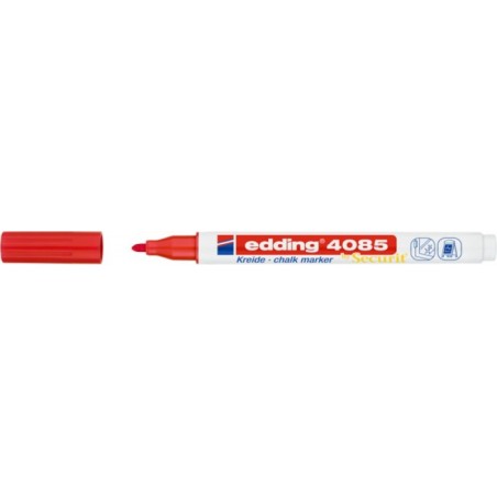 Marker kredowy e-4085 EDDING, 1-2 mm, czerwony - 10 szt