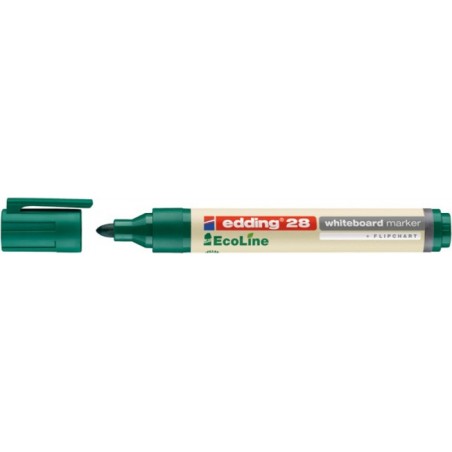 Marker do tablic e-28 EDDING EcoLine, 1,5-3 mm, zielony - 10 szt