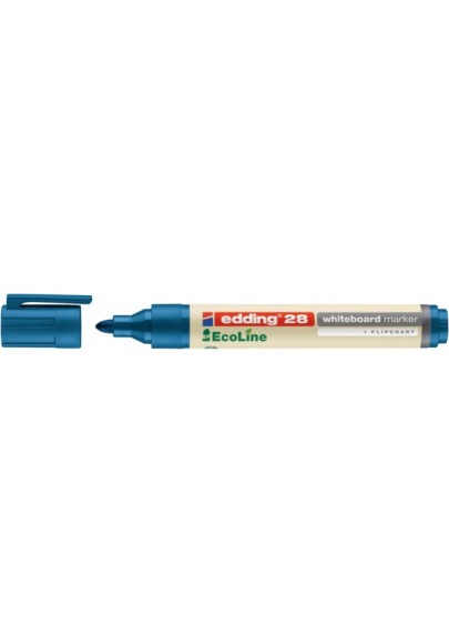 Marker do tablic e-28 edding ecoline, 1,5-3 mm, niebieski - 10 szt