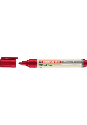 Marker do tablic e-28 EDDING EcoLine, 1,5-3 mm, czerwony - 10 szt