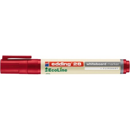 Marker do tablic e-28 edding ecoline, 1,5-3 mm, czerwony - 10 szt