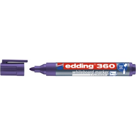 Marker do tablic e-360 EDDING, 1,5-3 mm, fioletowy - 10 szt