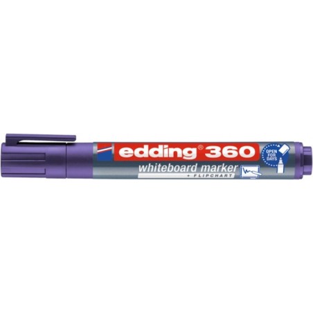 Marker do tablic e-360 edding, 1,5-3 mm, fioletowy - 10 szt